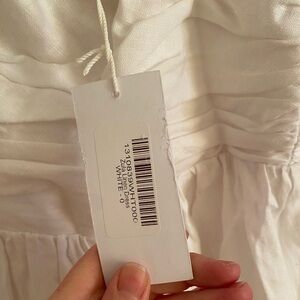 Reformation White Linen Mini Dress